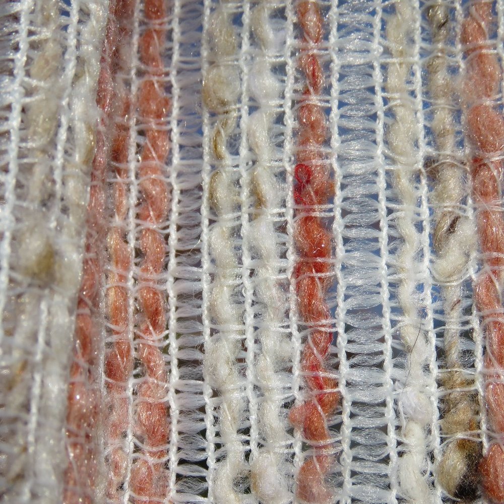 Gorgeous vintage woven/loose weave textured curtain set - each panel 42" x 66"